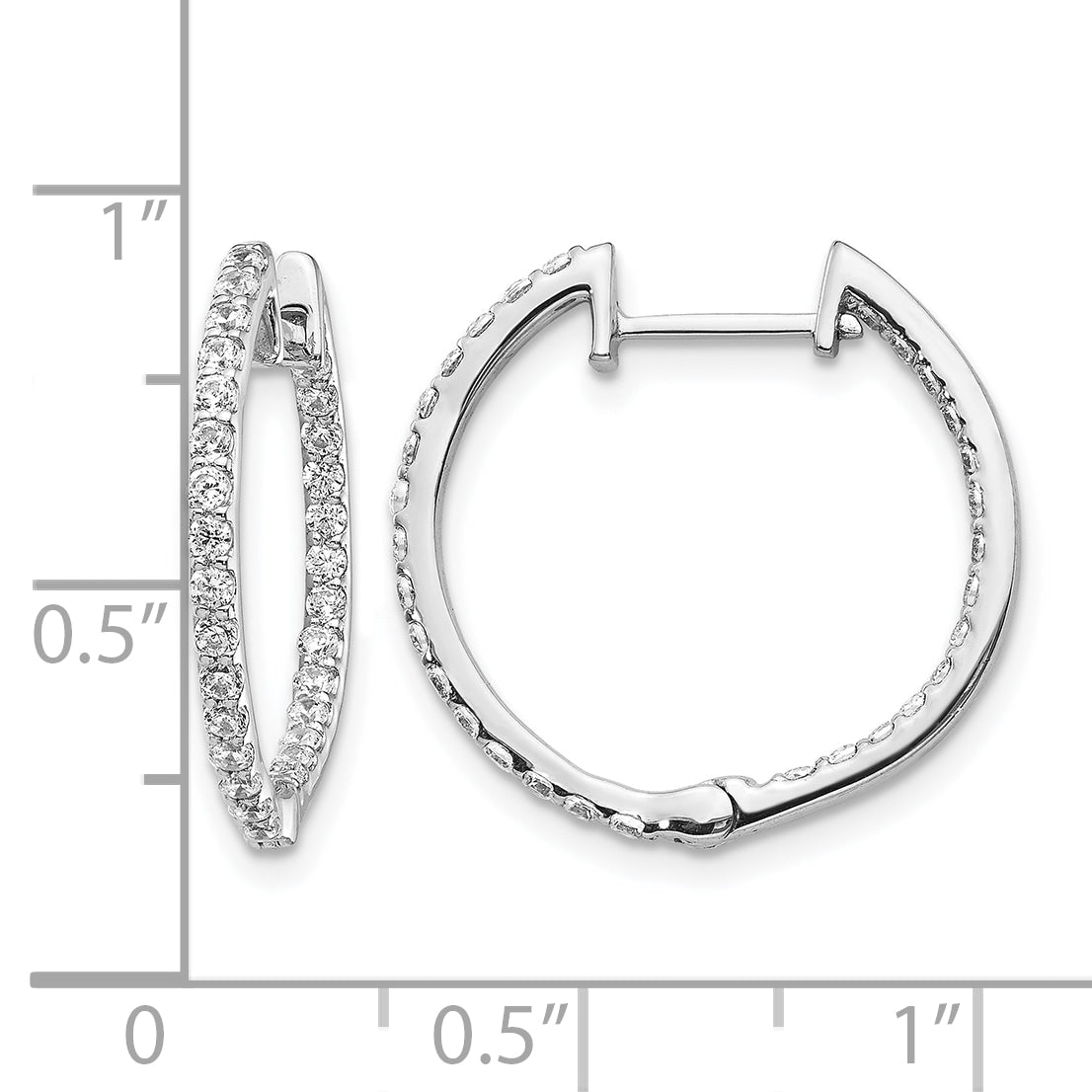 14kw Lab Grown Dia. VS/SI+ G+ Hoop Earrings