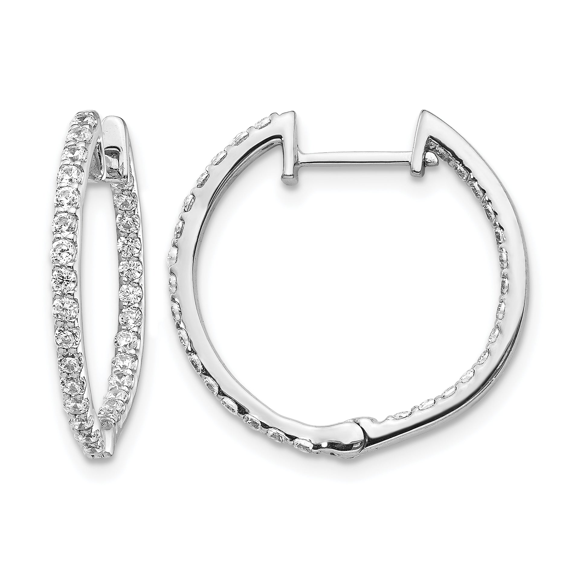 14kw Lab Grown Dia. VS/SI+ G+ Hoop Earrings