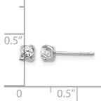 14k White Gold 1/5 carat Lab Grown Diamond VS/SI+ G+ Stud Post Earrings