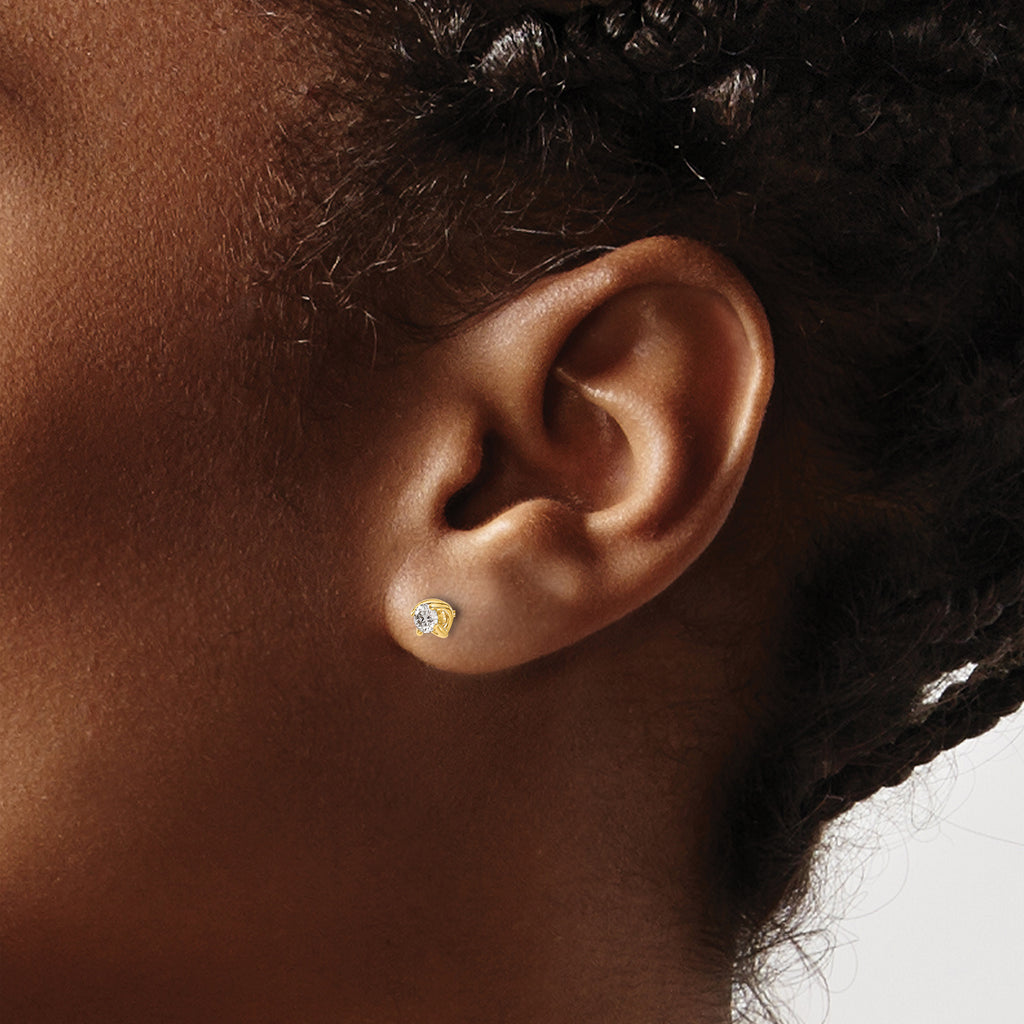 14k 1/5 carat Lab Grown Diamond VS/SI+ G+ Stud Post Earrings