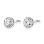 10k White Gold Diamond Cluster Post Earrings