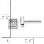10k White Gold Diamond Post Earrings