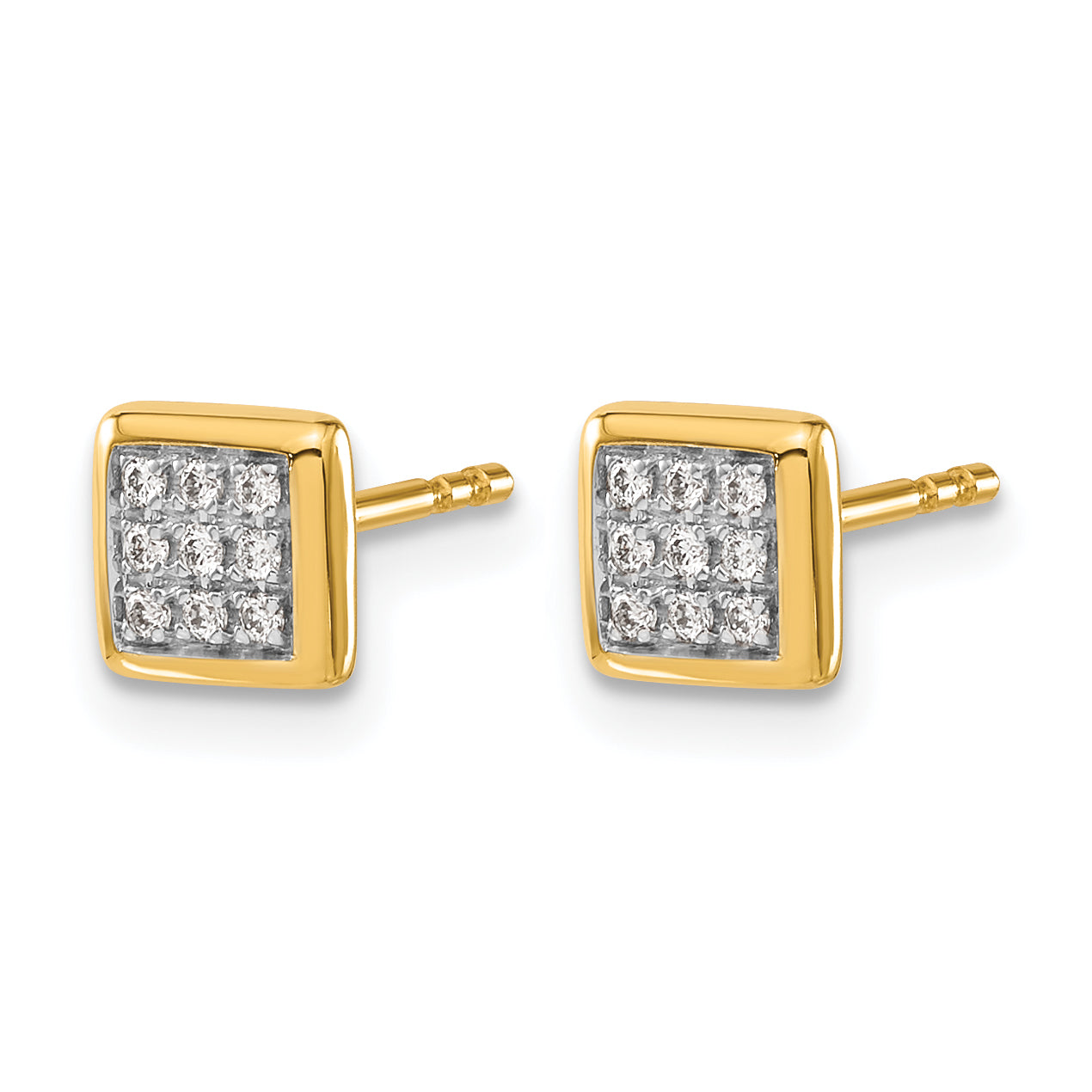 10k Diamond Post Earrings Secondary image