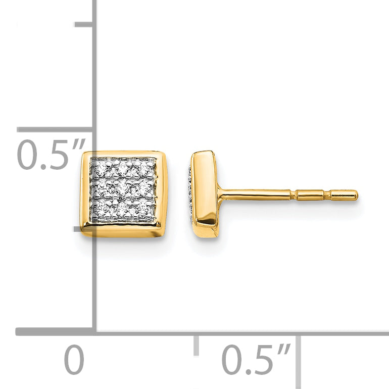 10k Diamond Post Earrings