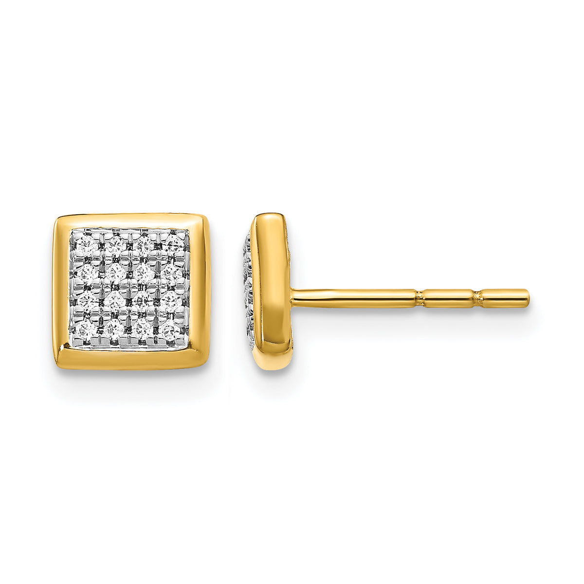 10k Diamond Post Earrings