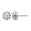 14k White Gold 1 carat Lab Grown Diamond VS/SI+ G+ Complete Halo Post Earrings