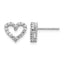 14K White Gold 1/2 ct Diamond Heart Post Earrings