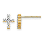 14K Yellow Gold 1/10 ct Lab-Grown Diamond Stud Earrings