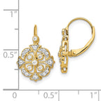 10k Diamond Leverback Earrings