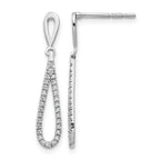 14k White Gold 1/5 carat Lab Grown Diamond VS/SI+ G+ Complete Fashion Dangle Post Earrings
