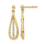 10k Diamond Teardrop Post Earrings