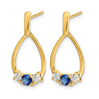 10K Yellow Gold 1/3 ct Lab-Created Diamond VS/SI+ G+ Drop Earrings