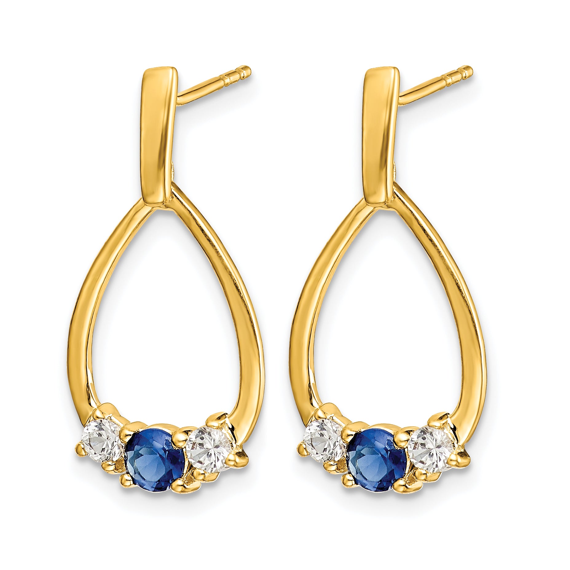 10K Yellow Gold 1/3 ct Lab-Created Diamond VS/SI+ G+ Drop Earrings