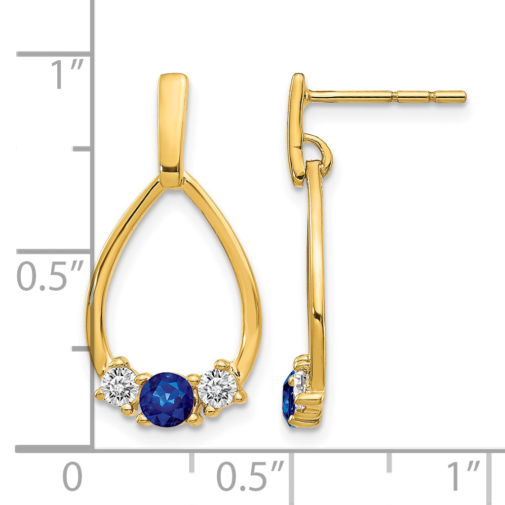 10K Yellow Gold 1/3 ct Lab-Created Diamond VS/SI+ G+ Drop Earrings