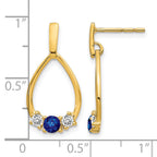 10K Yellow Gold 1/3 ct Lab-Created Diamond VS/SI+ G+ Drop Earrings