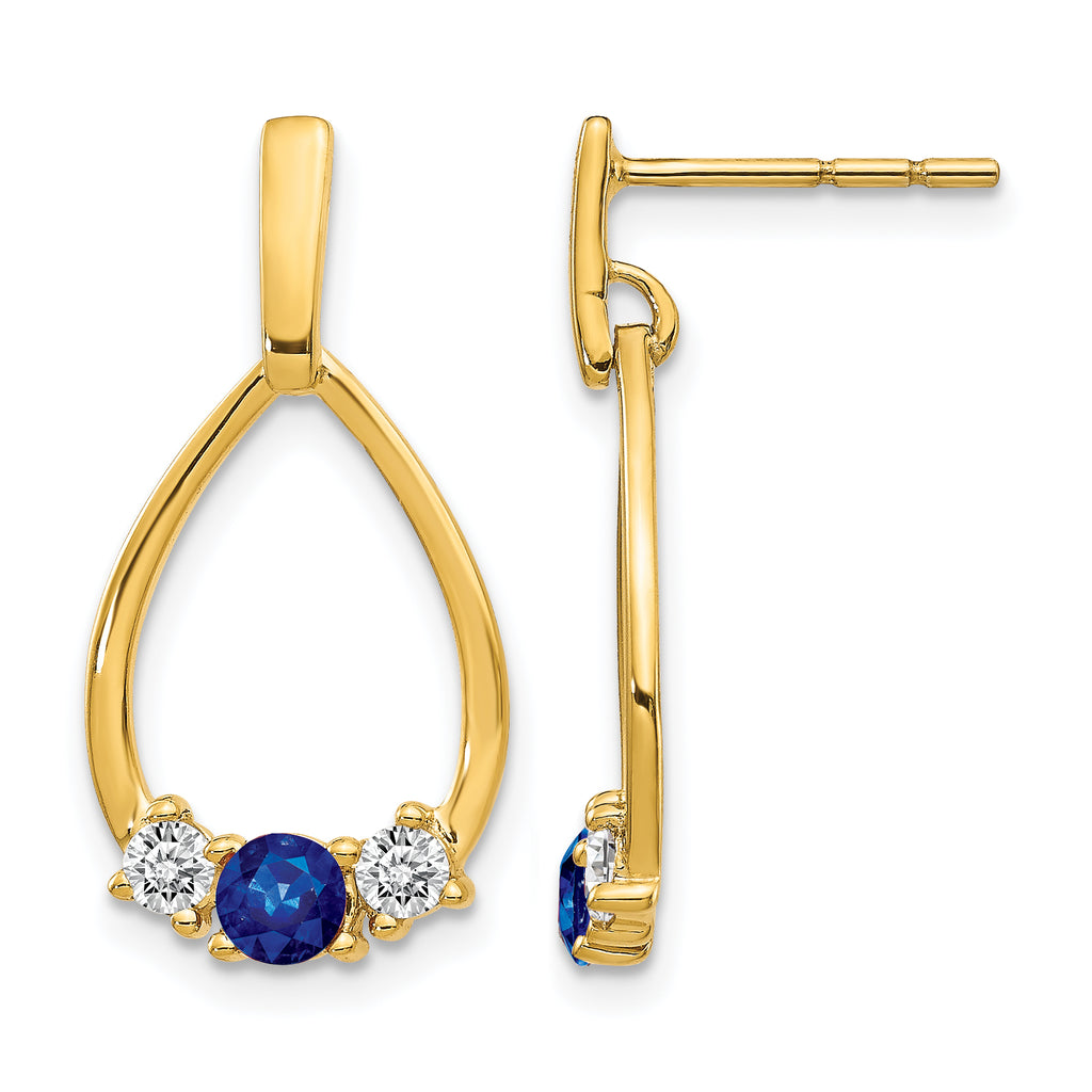 10K Yellow Gold 1/3 ct Lab-Created Diamond VS/SI+ G+ Drop Earrings