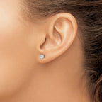 14k White Gold 1/2 carat Lab Grown Diamond VS/SI+ G+ Post Earrings