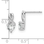 Sterling Silver Rhodium-plated White Topaz and Diamond Earrings