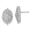 14k 2 1/2 carat Lab Grown Diamond VS/SI+ G+ Complete Cluster Post Earrings
