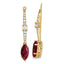 14k 1/2 carat Lab Grown Diamond VS/SI+ G+ and Lab Created Ruby Earring Jackets