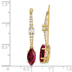 Lab-Grown Diamond & Lab-Created Ruby Earring Jackets in 14K Yellow Gold (1/2 ct. tw.) - Sophia Jewelers