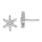 14k White Gold 1/2 carat Lab Grown Diamond VS/SI+ G+ Complete Star Post Earrings