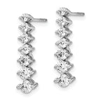 Lab-Grown Diamond Stud Drop Earrings in 14K White Gold (1 1/2 ct. tw.) - Sophia Jewelers