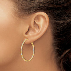 14k 1 carat Lab Grown Diamond VS/SI+ G+ Complete In and Out Hoop Earrings