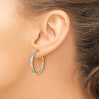 14k 2 carat Lab Grown Diamond VS/SI+ G+ Complete In and Out Hoop Earrings