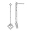 14k White Gold 1/2 carat Lab Grown Diamond VS/SI+ G+ Complete Dangle Post Earrings