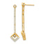 14k 1/2 carat Lab Grown Diamond VS/SI+ G+ Complete Dangle Post Earrings