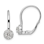 Lab-Grown Diamond Drop Leverback Earrings in 14K White Gold, 3.9mm (3/4 ct. tw.) - Sophia Jewelers