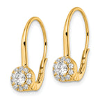 14k 3/4 carat Lab Grown Diamond VS/SI+ G+ Complete Drop Leverback Earrings