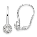 Lab-Grown Diamond Drop Leverback Earrings in 14K White Gold, 4.3mm (1 ct. tw.) - Sophia Jewelers