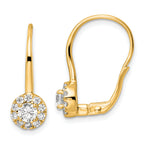 14k 1 1/2 carat Lab Grown Diamond VS/SI+ G+ Complete Drop Leverback Earrings