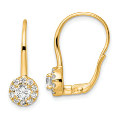 14k 1 1/2 carat Lab Grown Diamond VS/SI+ G+ Complete Drop Leverback Earrings