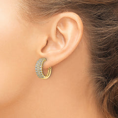 14k 2 carat Lab Grown Diamond VS/SI+ G+ Complete Hinged Hoop Earrings