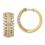 14k 2 carat Lab Grown Diamond VS/SI+ G+ Complete Hinged Hoop Earrings