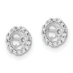 10k White Gold Diamond Earring Jackets