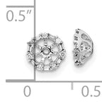 10k White Gold Diamond Earring Jackets