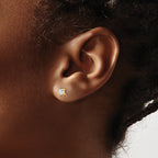 14K Yellow Gold 1/2 ct Certified Lab-Created Diamond VS/SI+ G+, Cushion-Cut 4-Prong Stud Earrings