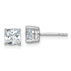 14K White Gold 1 1/2 ct Certified Lab-Created Diamond VS/SI+ G+, Cushion-Cut 4-Prong Stud Earrings