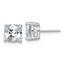 14K White Gold 5 ct Lab-Created Diamond VS+ F+, Cushion-Cut 4-Prong Stud Earrings