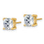 14K Yellow Gold 5 ct Certified Lab-Created Diamond VS/SI+ G+, Cushion-Cut 4-Prong Stud Earrings