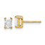 14K Yellow Gold 3/4 ct Octagon / Radiant-Cut Earring Mounting, No Stone Included