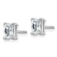 14K White Gold 1 ct Lab-Created Diamond VS+ F+, Octagon / Radiant-Cut 4-Prong Stud Earrings