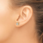 14K Yellow Gold 1 ct Certified Lab-Created Diamond VS/SI+ G+, Octagon / Radiant-Cut 4-Prong Stud Earrings