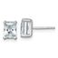 14K White Gold 2 ct Lab-Created Diamond VS/SI+ G+, Octagon / Radiant-Cut 4-Prong Stud Earrings