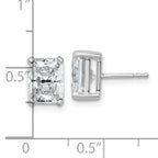 14K White Gold 4 ct Lab-Created Diamond VS+ F+, Octagon / Radiant-Cut 4-Prong Stud Earrings