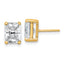 14K Yellow Gold 4 ct Lab-Created Diamond VS+ F+, Octagon / Radiant-Cut 4-Prong Stud Earrings